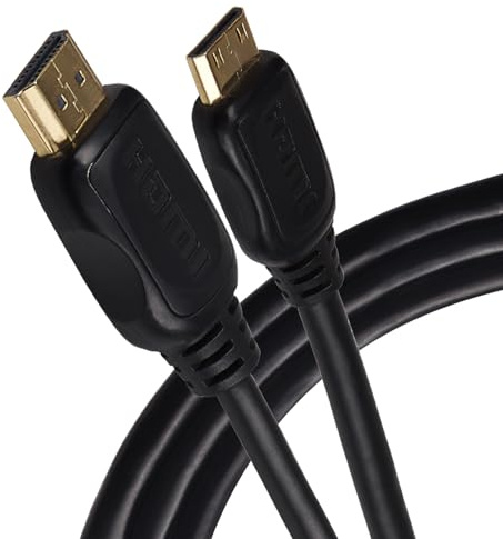 Maplin Mini HDMI to HDMI Cable 3M, 4K 30Hz Ultra HD High Speed, ARC, HDR, 3D, Ethernet, Connect Camera, DSLR, Tablet, Laptop to your TV, Monitor and Projector