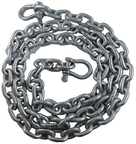 US Galvanized Ankerkette, mittelgroß, 8,7 mm, ISO G43, HDG x 1,8 m, mit HDG-Schäkel