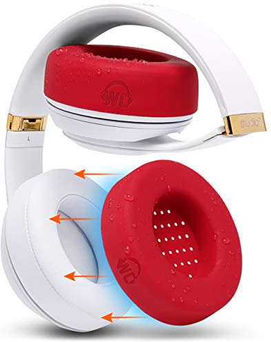 WC SweatZ Studio - Patented Earpad Covers for Beats Studio 3 (A1914) & Beats Studio 2 (B0500 /B0501), Made by Wicked Cushions | Sweatproof & Easily Washable | Red