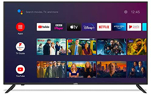Cello Google ZK4-G0205 50 inch 4K Ultra HD Smart Android TV with Freeview Play, Google Assistant, Google Chromecast, Disney+, Netflix, Prime Video, Apple TV+, BBC iPlayer, Made in the UK