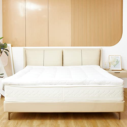 Sweetnight 6 cm Topper Materasso 140x190 Microfibra, Topper Materasso Singolo Extra-Morbido e Facile da Pulire, Supporto Rimovibile, Bianco