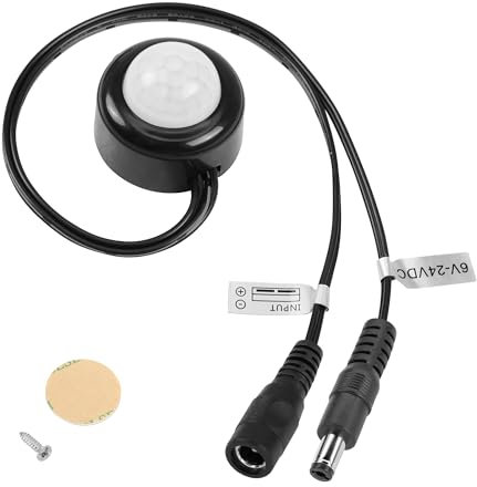 PNGKNYOCN Schalter für PIR-Bewegungssensor, DC 6 V-24 V, 5 A, PIR, Infrarot-Bewegungsmelder für den menschlichen Körper, verstellbarer Lichtsensor für LED-Streifen