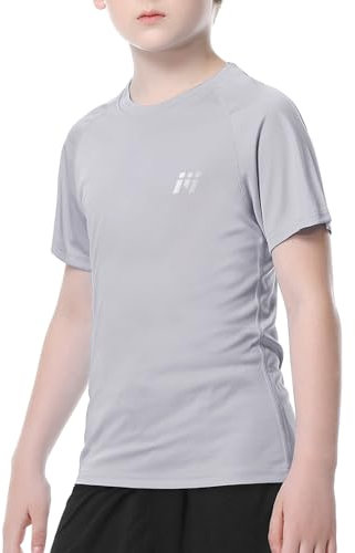 MEETWEE Jungen Rash Guard Kurzarm Kinder Badeshirt UV Schutz UPF 50 + Schwimmshirt Schnelltrocknend