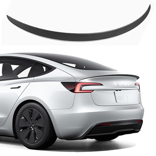 TOPABYTE Spoiler for Tesla New Model 3 Highland 2025 2024 Original Rear Spoiler Wing Lip for Tesla Highland Accessories (Matte Carbon)