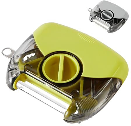 Bryn 4 in 1 Pelapatate Professionale, Multifunzionale, Pela Patate e Verdure, Sbuccia Patate con Lama Reversibile, Julienne per Verdura, Frutta, Patate, Zucchine, Cetrioli, Carote, Pomodori (Verde)