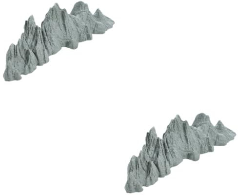 HANABASS 2pièces Décoration De Résine Ornement De Faux Rocher pour Aquarium Accessoire De Réservoir à Poissons Naturelle Aquarium