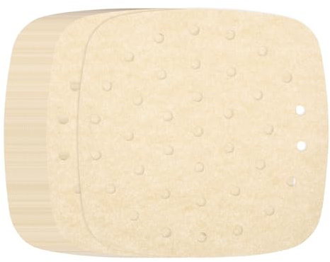 sourcing map 100pcs Air Fryer Liners 7 Inch Square Bamboo Steamer Liners with Holes Non-Stick Perforated Parchment Paper Sheets Disposable Steamer Paper for Air Fryers Steaming Basket, Brown
