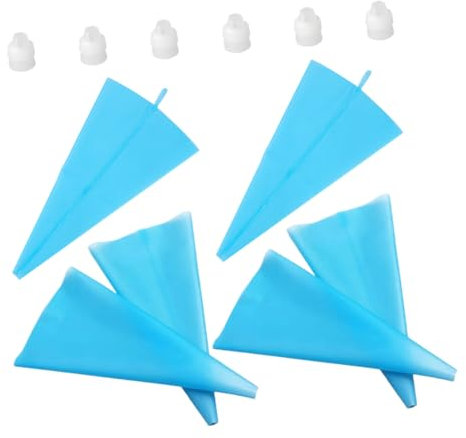 ABOOFAN 6sets Sacchetti in Silicone Riutilizzabili Per Glassa Set Accoppiatori Strumenti Per Decorare Torte Biscotti Cupcakes