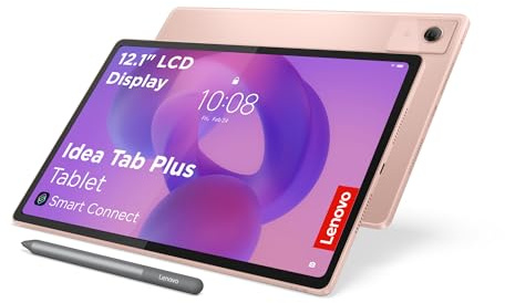Lenovo Idea Tab Plus Tablet | 12.1 2.5K LCD Display | 16:10 | MediaTek Dimensity 6400 | Integrated Arm Mali-G57 Grafik | 8GB RAM | 128 GB Speicher | Android 15 | Sand Rose Farbe | inkl. Lenovo Pen