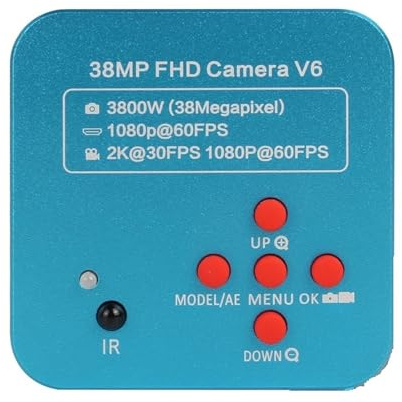 HD Industriellt Monokulärt Mikroskop 1080P HDMI USB Digital Videomikroskop Kamera 180X Lins For PCB Lödtyg Observera(38MP Camera)
