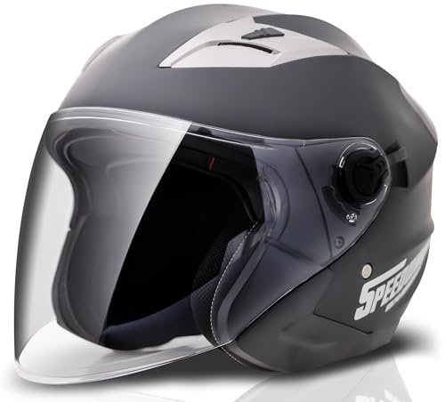 Speedway-Motorradhelm – Urban – Jet-Helm, ideal für Männer und Frauen. Unser offener Motorradhelm ist ideal für die Stadt, ECE- und DOT-zugelassen