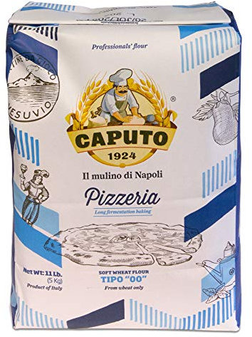 Antimo Caputo Pizzeria Farina Blu, 5 kg (5 kg) - Farina Italiana 00 - Grano tenero per impasto della pizza - Rende la pizza napoletana perfettamente elastica, gommosa e croccante