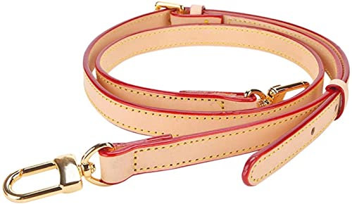 Beige Ersatzriemen aus Leder,150 CM Schulterriemen echtes Leder Verstellbar für Favorite MM Pochette Accessories Small pouch Pochette Mini kleine Taschen