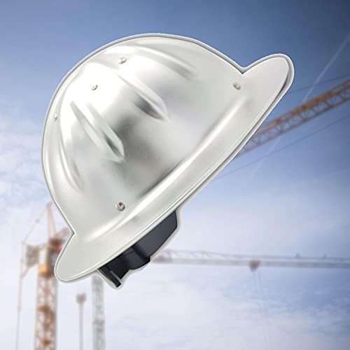 Schutzhelm, Aluminiumhelm Hart mit 4-Punkt-Gurtband Bauhelm Arbeitshelm Verstellbarer Schutzhelm Bauhelm Hardhats