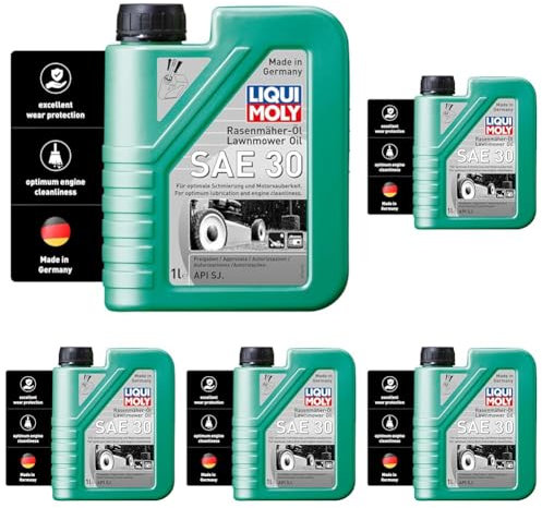 LIQUI MOLY Lawnmower Oil SAE 30 | 1 L | Garden tool oil | SKU: 1264 (Pack of 5)