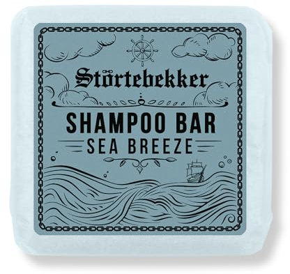 Störtebekker® Premium Shampoo Bar Sea Breeze - Festes Shampoo Herren & Damen - 3in1 Duschseife Männer für Haaer, Kopfhaut & Bart - Feuchtigkeitsshampoo - vegan, handgefertigt - 100g