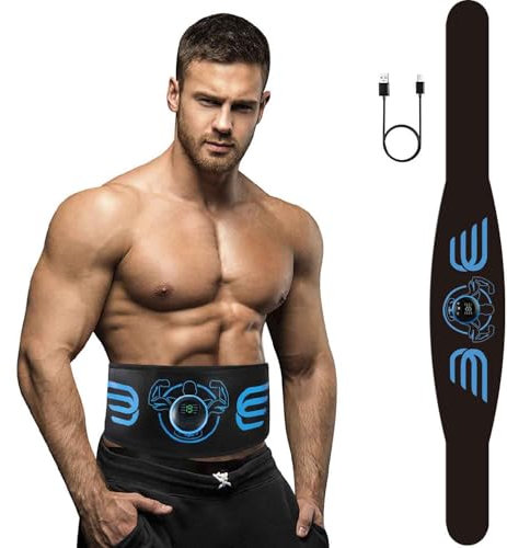 Bauchmuskeltrainer,EMS Muskelstimulator Trainingsgerät,Smart Fitness-Gerät Bauchmuskel Trainingsmaschine,Mehrere Modi,Wireless Portable Bauchgürtel Muskelaufbau ABS/Bauch/Arm