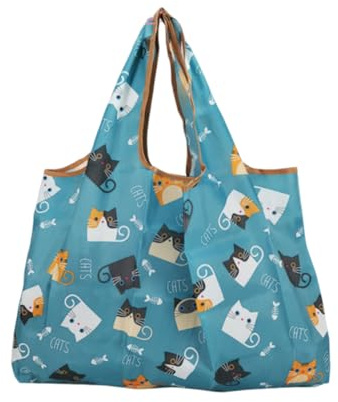 OUDQFCJ Sac Pliable Grande Taille, Léger et Séchage Rapide, en Tissu Ecologique, Courses Poche, à Provisions Cabas Réutilisable, Totebag Shopping(50 x 40 cm)
