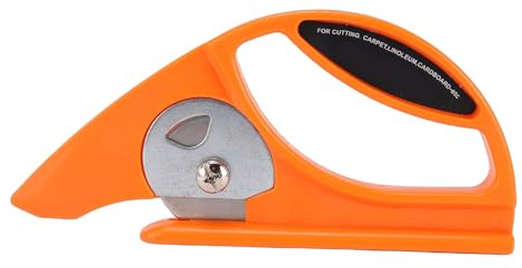 Thonlai Cortador Giratorio, Cortador de Plástico con Hoja de Acero Inoxidable de 45 Mm con Ergonómico para Alfombras, Papel Tapiz, Cartón y Cuero