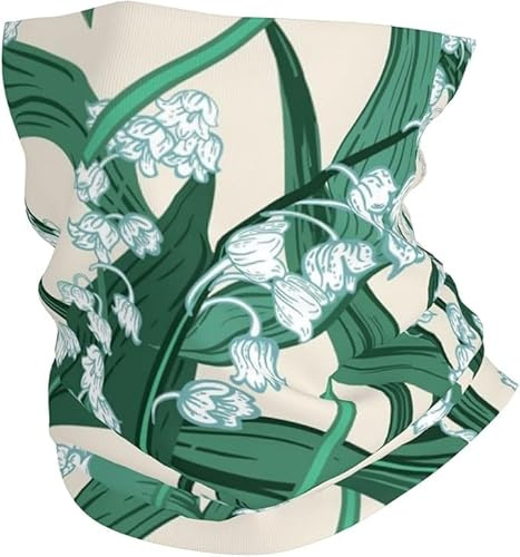 KIJ Lily Of The ValleySun Protection Neck Gaiter - Multifunctional Headwear for Men & Women, Face Mask Bandana for Running, Hiking, Fishing & Outdoor Sports