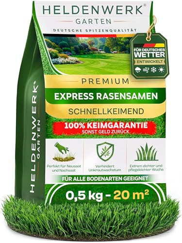 HELDENWERK® gräsfrön snabbgrobarhet sommar 0,5 kg/20 m² TYSKLAND WETTER