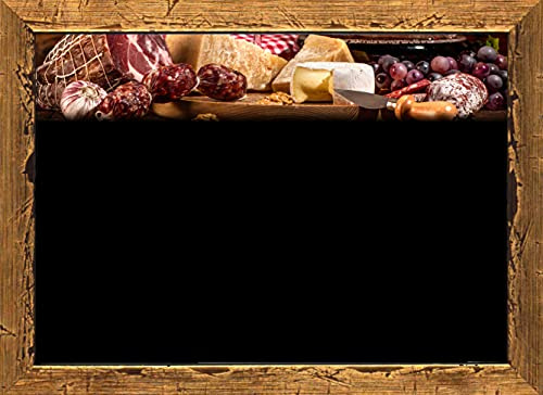 Lot de 30 etiquettes de prix porte prix tableau de prix marqueur PLASTIFIÉS pour salumes et fromages con impresión SIMILAR a pizarra 8,3x11,3 centimètres + 30 supports + 1 marqueur non toxique