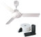 GASFRIGO - Ventilatore da soffitto 61751 Nordik Evolution R 120/48 Bianco + comandi da muro o telecomando (61751 + TELENORDIK 5TR)