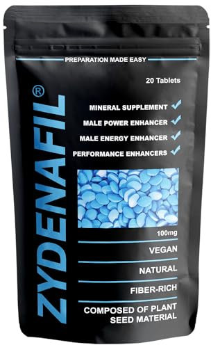 Blue Pills High-Dose Tablets for Men: 20 Count. Natural Active Ingredients. Enhanced Strength Herbal Supplement
