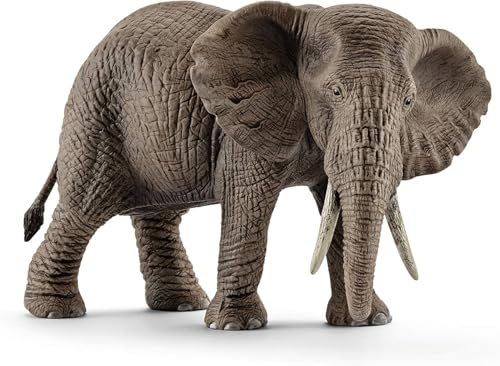 SCHLEICH WILD LIFE | Elefante africano femmina 14761 | dettagliata figura animale & giocattolo zoo | regalo per bambine e bambini | decorazione per compleanno | giocattolo dai 3 anni | 8 x 15 x 9 cm