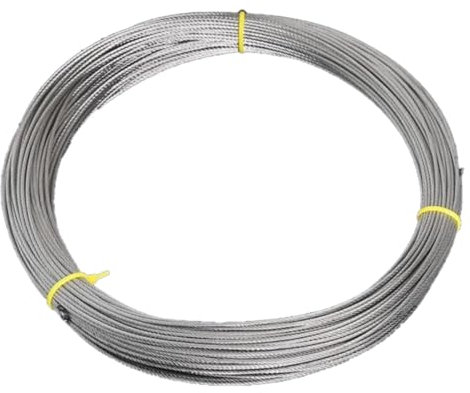 HOUSON 50M 1mm Drahtseil, Spanndraht Stahlseil Seil Draht für String Light Suspension, Wäscheleine
