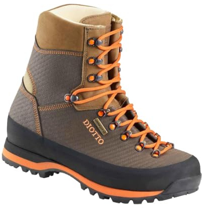 DIOTTO Botas de caza y trekking HUNTER HV, Impermeables, Piel Natural, Suela Vibram Antideslizante (Marrón, Sistema tallas calzado EU, Adulto, Números, mediano, 42)