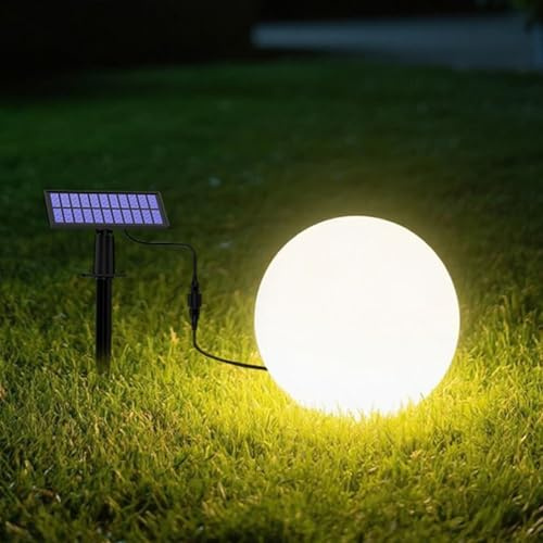 FANSU Éclairage Solaire Allée de Jardin, Boule Colorée Éclairage pour Chemins Solaire avec Télécommande Lampe Exterieur Allée Lumiere Exterieur Terrasse pour Balcon (Coloré,Diamètre 15 cm)