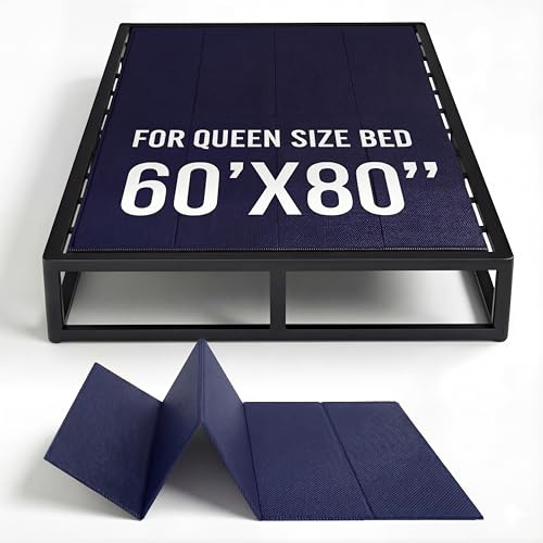 Imperijade 10mm Bunkie Board (60”x80”Large Queen Size) | Lightweight Design, Low Profile Bed Support, Breathable, Noise Minimizing, Moisture Resistant, Split Fully Assembled | Bed Support