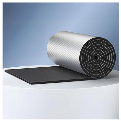 Roof Insulation Wool,Aluminum Foil Foam Thermal Cotton,Thermal Insulation Cotton Board,Self-Adhesive Insulating Mats,for Walls,Roofs,Floor,Easy to Install(20MM(THK),1*10m/3.2*32.8ft)