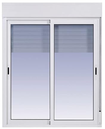 Ventanastock Ventana Aluminio 1000x1355 Corredera Con Persiana de PVC 2 hojas