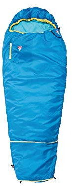 Grüezi bag Kids Grow Colorful Water Blue mitwachsender Kinderschlafsack, Körpergröße 100-150 cm, Mumienschlafsack, 1000g, Ø21 x 15 cm, raschelfrei