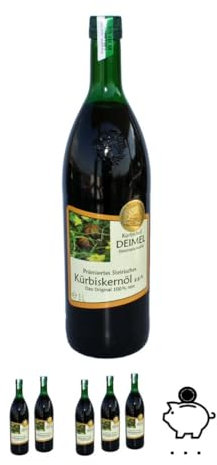 Kürbishof DEIMEL Steiermark/Austria - 1000 ml di Olio di semi di zucca originale della Stiria in Austria - Direttamente dal produttore
