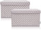 LIFENEY 2-Set Aufbewahrungsbox Kinder (37x25x21cm) I Aufbewahrungskorb für Kinderzimmer und Wohnbereich I Kinder Aufbewahrungskiste (Hellgrau Punkte)