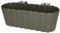 KOTARBAU® Jardinière pour Balcon 40x15x15 cm Gris à Suspendre à la Balustrade Imitation Lattes de Bois