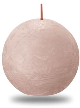 BOLSIUS Bougie boule rustique rose brumeux 8 cm