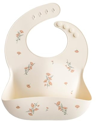 mushie Silikon-Tischset für Kinder, rosa Blumen