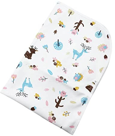 Sämann Wickelauflage 50x70 waschbar - Wickelunterlage wasserdicht - Matratzenschoner - Nässeschutz für Wickelkommode - Moltontuch - Matratzenschoner wasserdicht - Junge und Mädchen Forest Life