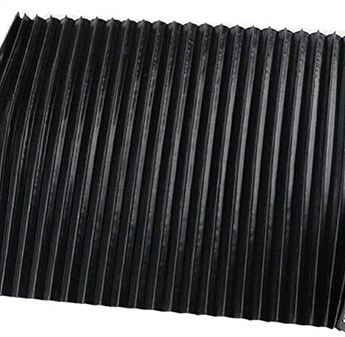 SPORTARC Protector de máquina CNC, paño para polvo para fresadora, flexible, protector plano, cubierta de fuelle de acordeón, negro, 130 mm