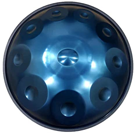 9/10 Note Handpan Drum 22 Pulgadas en D Minor Hand Drum Steel Drum Percusión con Handpan Stand y Soft Handpan Bag