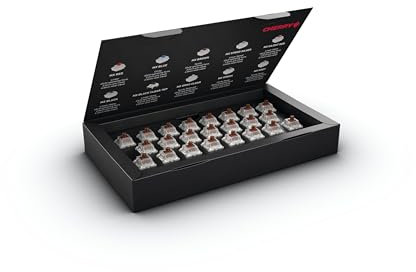 CHERRY MX RGB BROWN Switch Kit, 23 Mechanische Tastatur-Schalter, für DIY, Hot Swap oder Gaming-Keyboard, Taktiler Switch ohne Klick, Gezielt & Spürbar