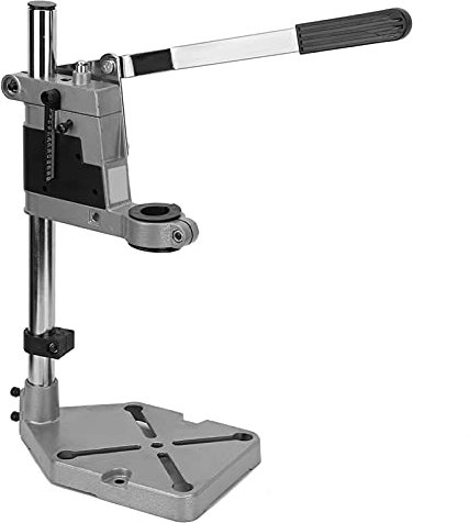 lyrlody Soporte de perforación ajustable, ofrece espacio para taladros de 43 mm o 38 mm, profundidad máxima de perforación de 60 mm, base estable con ranuras, -