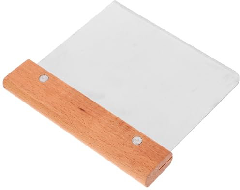 UPKOCH Raschietto per Impasto di Faggio con Scala Utensile da Cucina Multiuso per Pizza e Dolci Facile da Usare e Pratico per La Preparazione di Impasti e Ingredienti