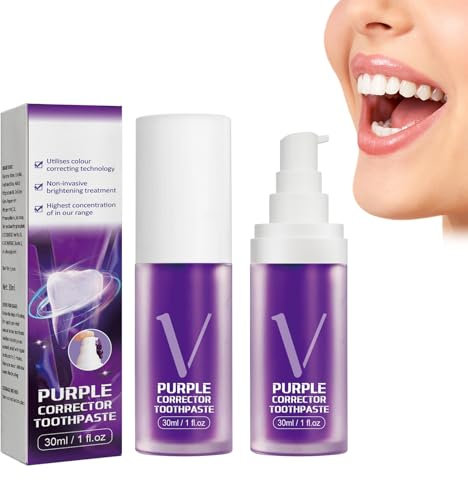 Blanqueamiento Dentífrico Pasta, 30ml Dentífrica Reparación De Pasta Blanqueante Purple V34 Blanqueador Dental, Limpieza De Pasta De Dientes Púrpura Eliminación De Manchas Café Mantener La Salud Bucal