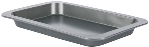 axentia Molde para horno de 2 piezas, aprox. 31 x 3 x 21 cm, pequeño antiadherente, bandeja para hornear para tartas, bandeja para hornear para horno mini, fuente pequeña