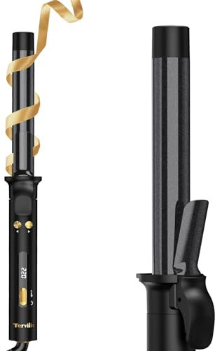 Terviiix Ferro arricciacapelli rotante automatico rivoluzionario – Ferro arricciacapelli professionale per capelli lunghi, tamburo in ceramica da 25 mm con olio di argan e cheratina, 9 livelli di